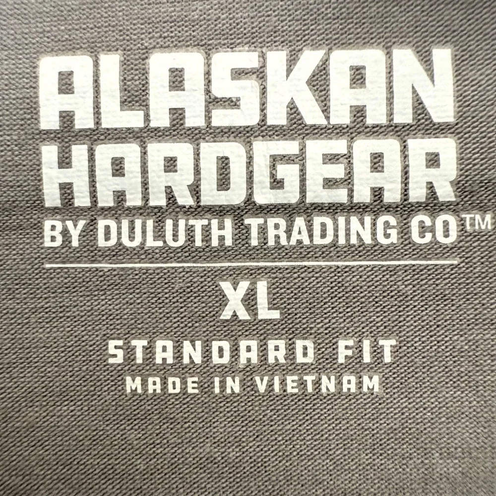 Alaskan Hardgear Hoodie Mens XL Grey Bamboo‎ Stripe Long Sleeve Outdoor Workwear
